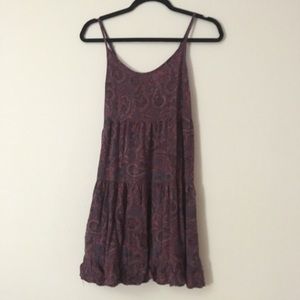 Maroon summer mini dress